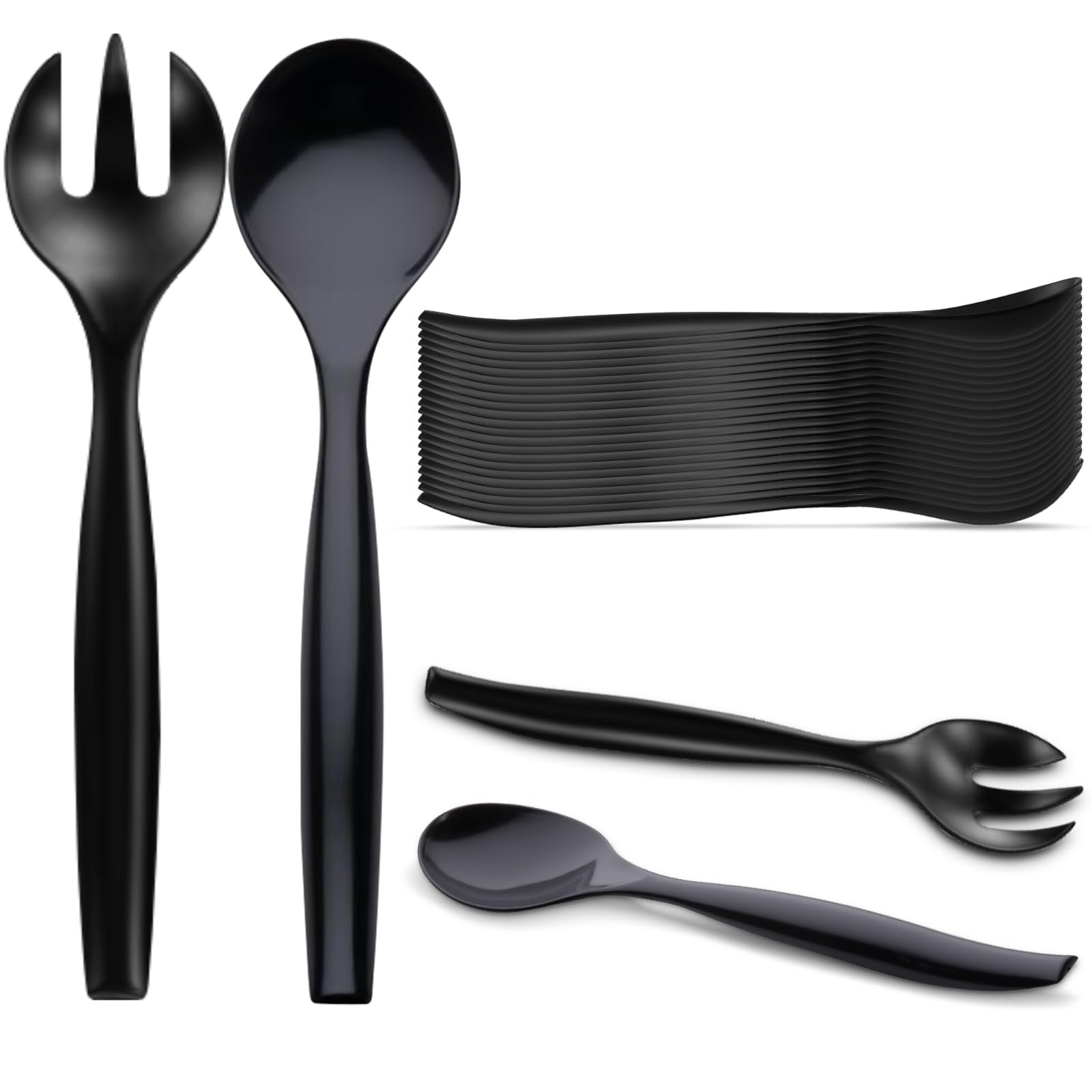 Plastic Spoons - Black Disposable Spoons
